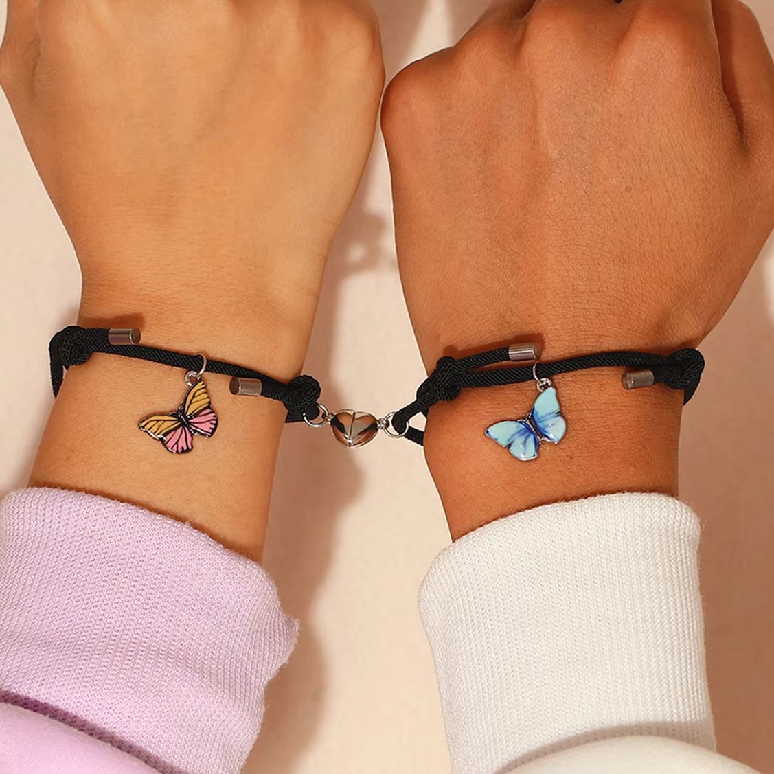 2 PCS/Set Butterfly Pendant Lu - Butterfly Clasp Deployant 评论和价格