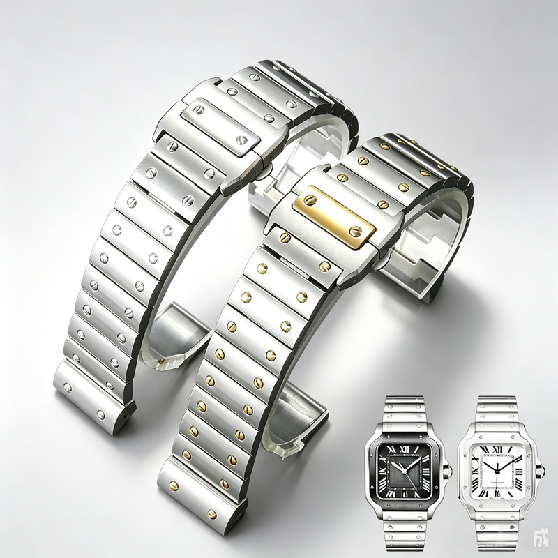 Stainless Steel Watch Strap Me - Cartier Watch Santos 评论和价格