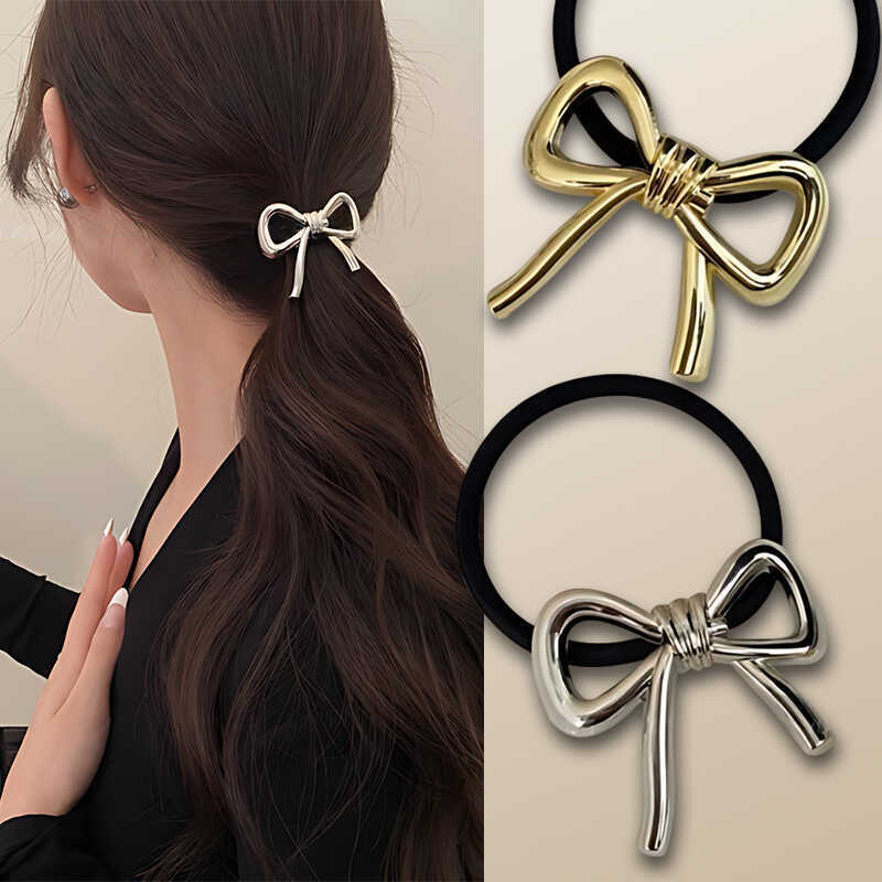 Korean Exquisite Metal Bow Hai - Silicone Band Women 评论和价格