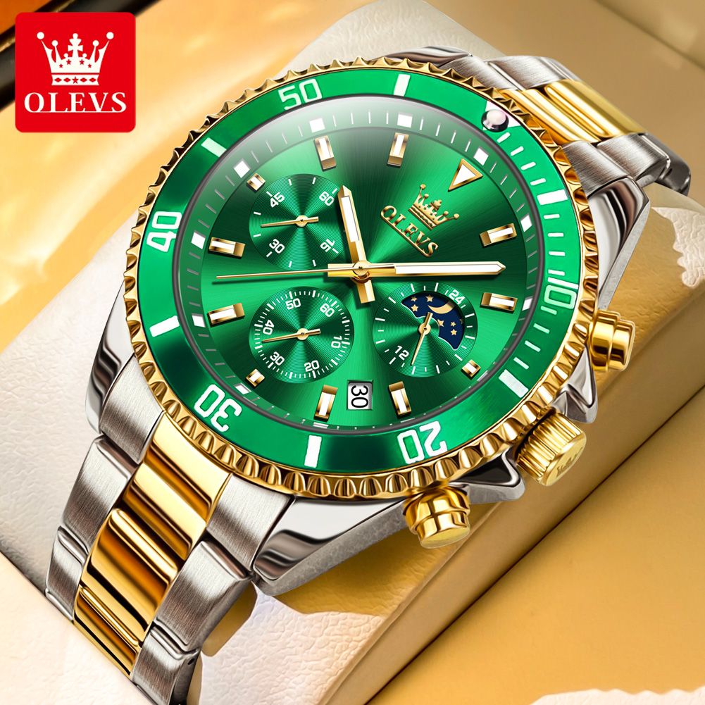 OLEVS 2870 Men's Watches Moon  - Rolex Watch Datejust 评论和价格