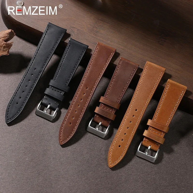 Crazy Horse Quick Release Leat - Suede Strap Watch 评论和价格