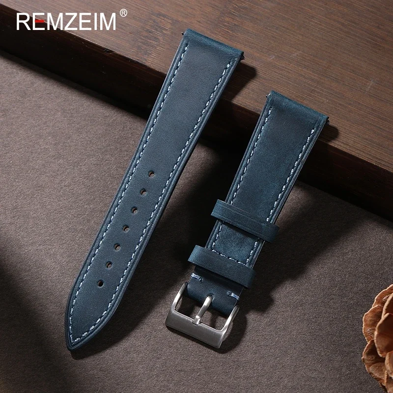 Crazy Horse Quick Release Leat - Suede Strap Watch 评论和价格